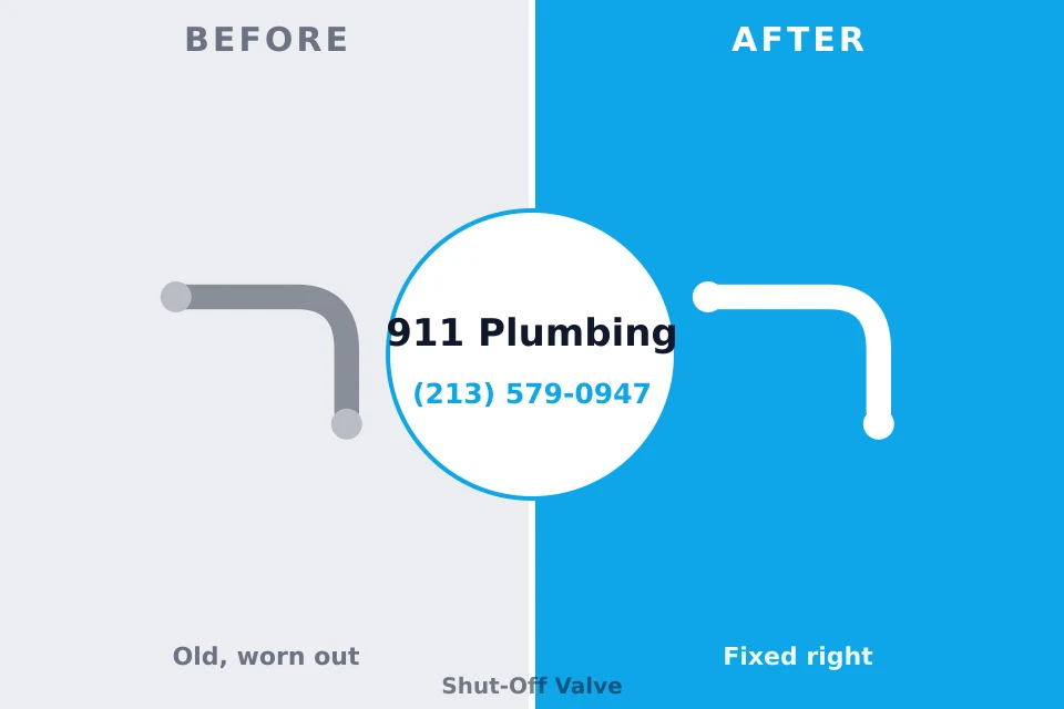Before and after: plumbing repair Duboistown, PA